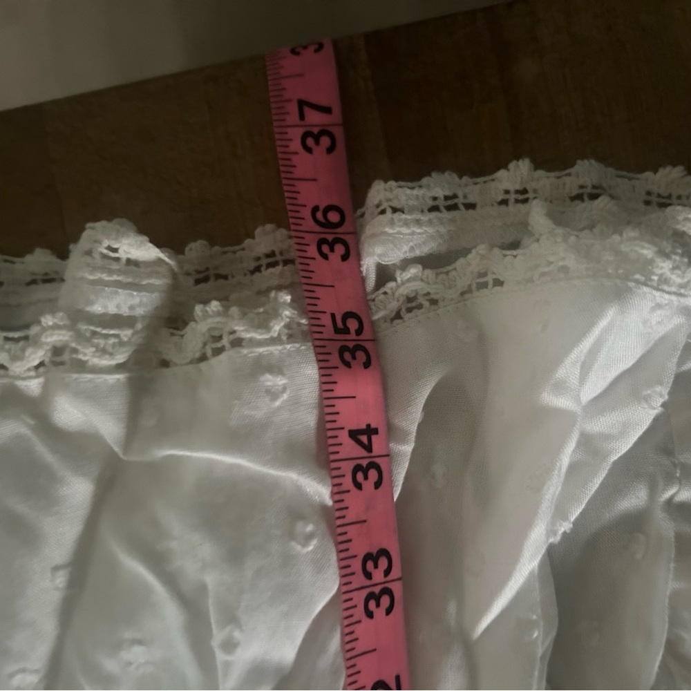 Angie XL VNeck Romantic White Mini Rayon Dress - Picture 5 of 5